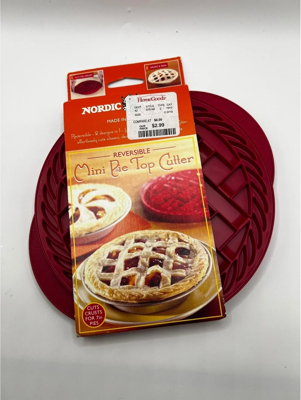New Temp-tations Reversible Mini Pie Top Cutter for 7in Pies